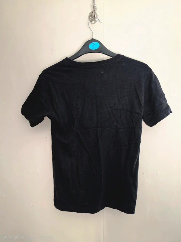 Zara Kids Boys Classic Plain Black Short Sleeve Crew Neck T-Shirt Age 8 Years