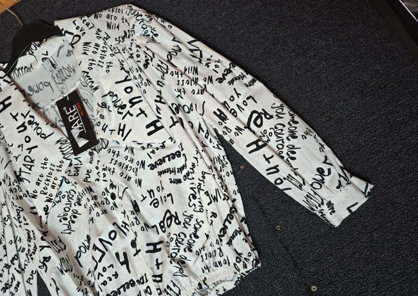 Yare By CSM Shirt White & Black Small Size 8/10 Print Crop New