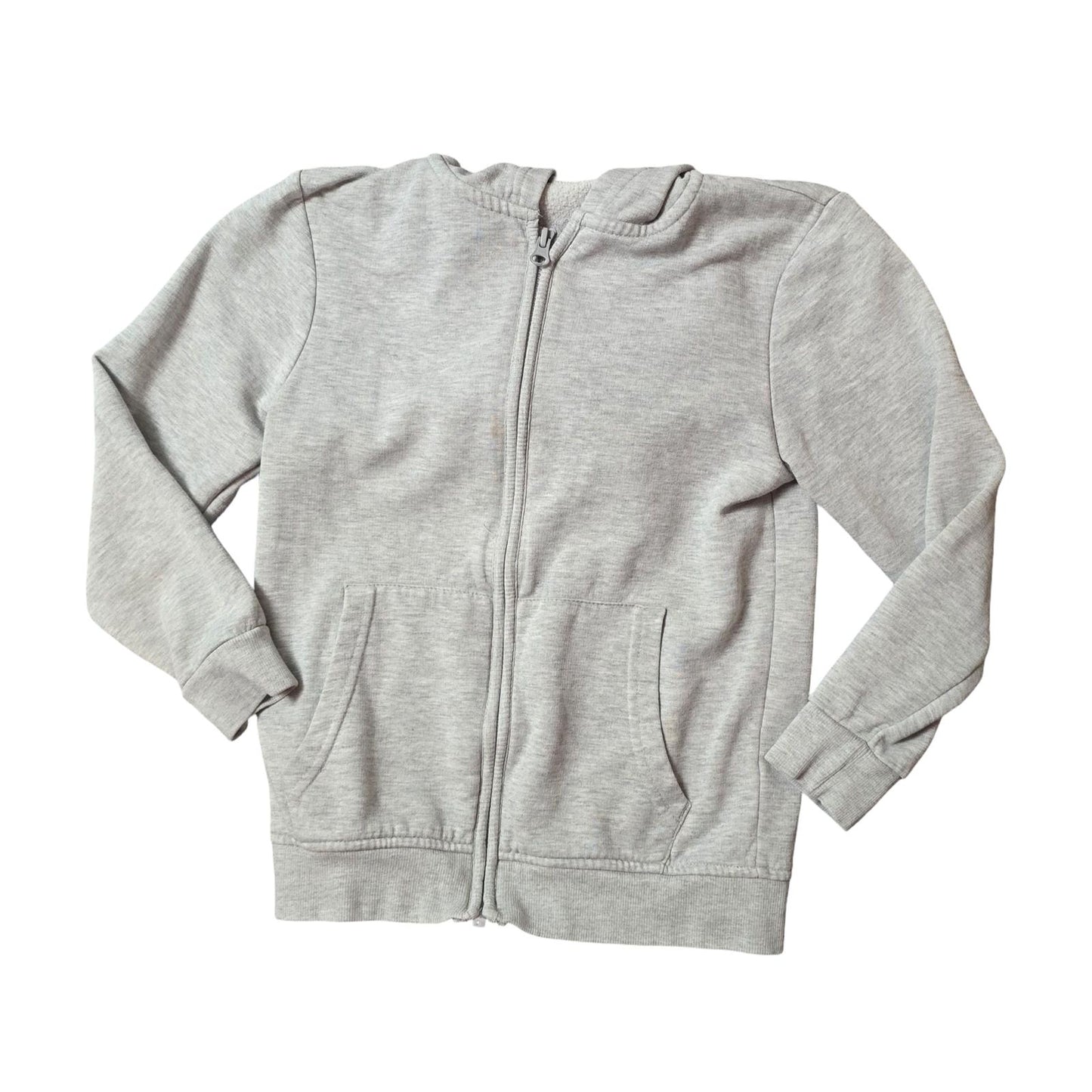 George Boys Grey Zip Up Hoodie 7–8 Years Cotton Blend