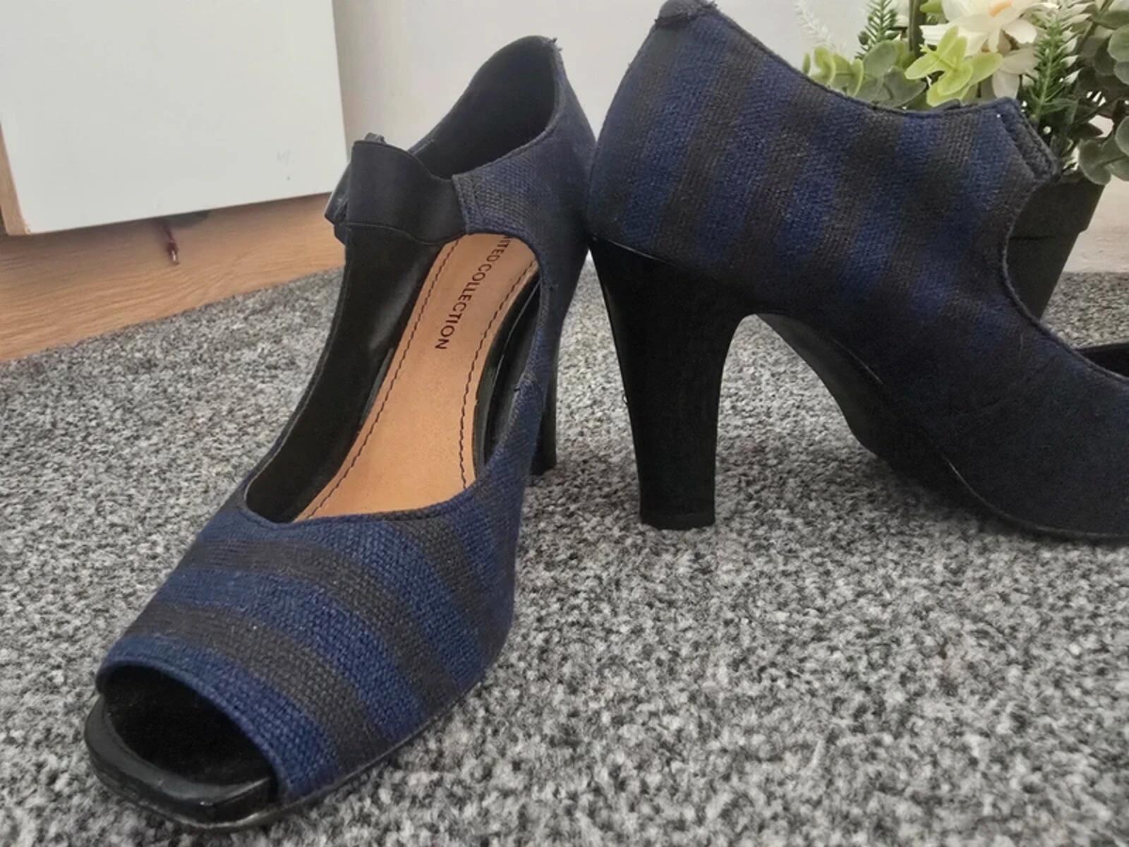 Limited Collection Peep-Toe Mary Jane Heels Size UK 5