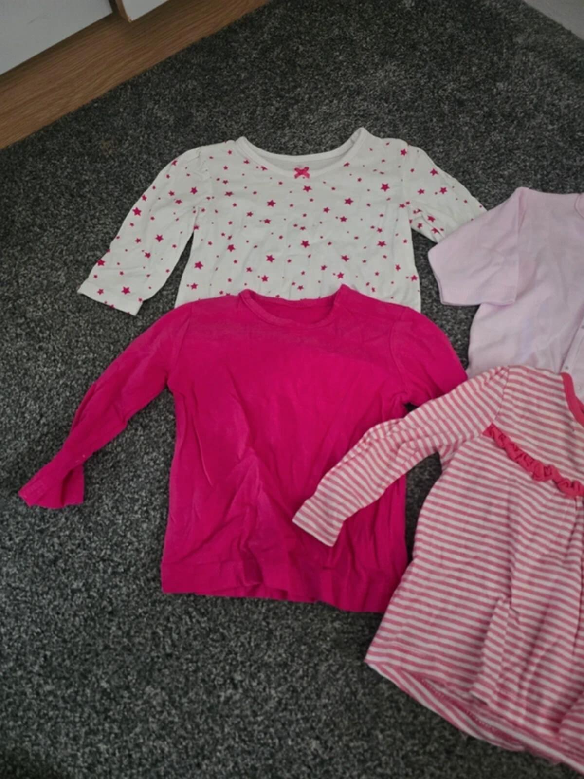 Bundle of Girls T-shirts & cardigan 3-6months
