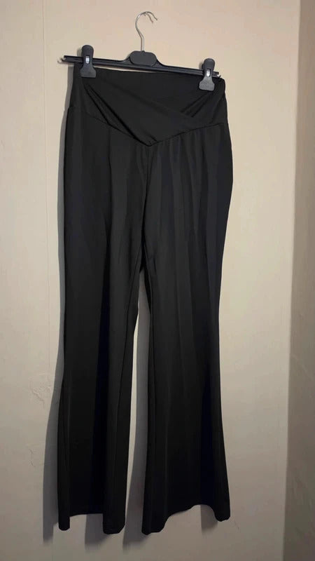 SHEIN Black High Waisted Flared Trousers L Size 10-12