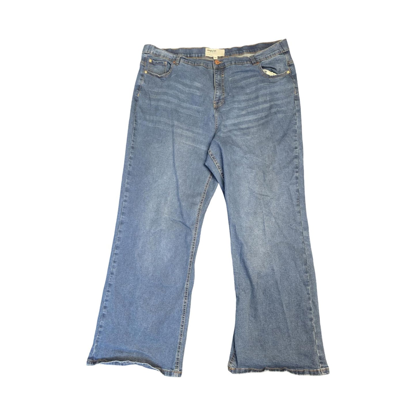 Simply Be Jeans Blue Size 26Reg Wide Jean High Waist