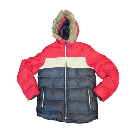 Next Coat Red, White & Black Age 12years Puffer Hooded Boys