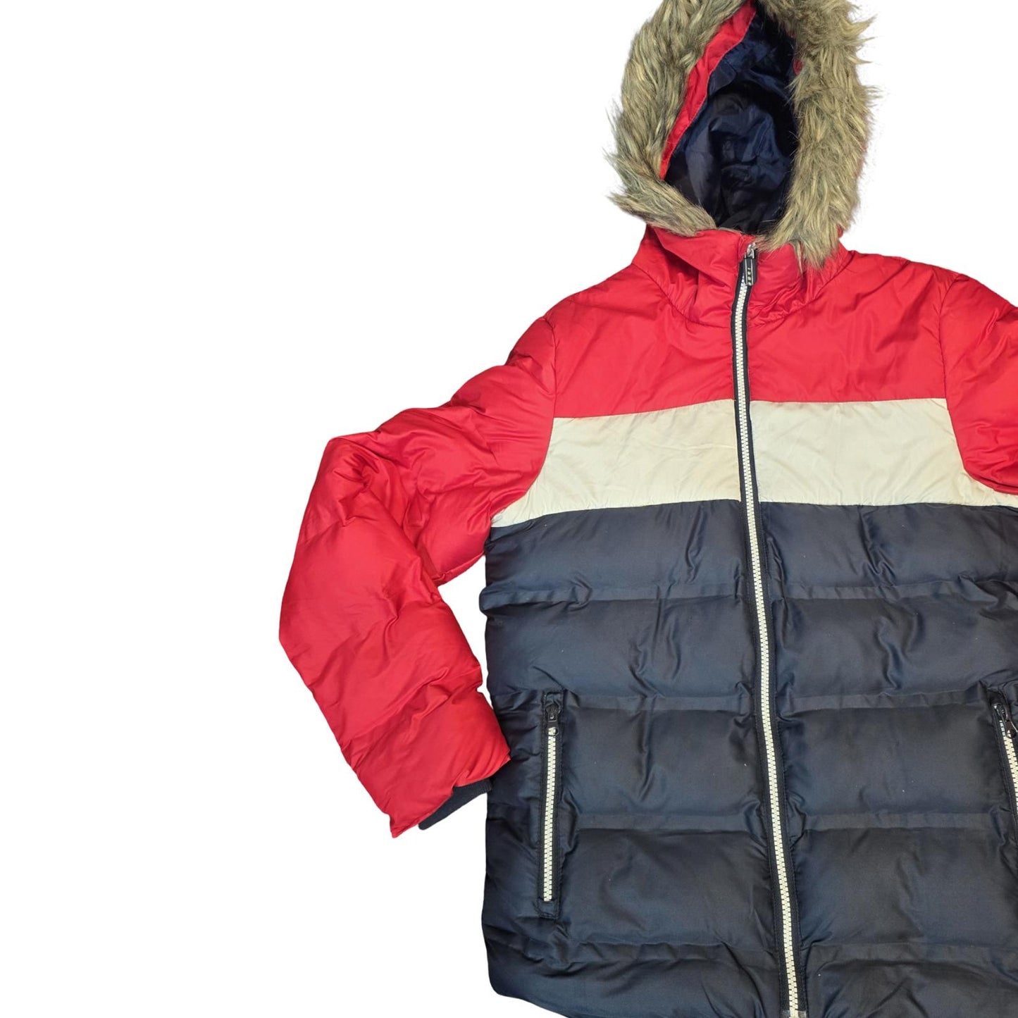 Next Coat Red, White & Black Age 12years Puffer Hooded Boys