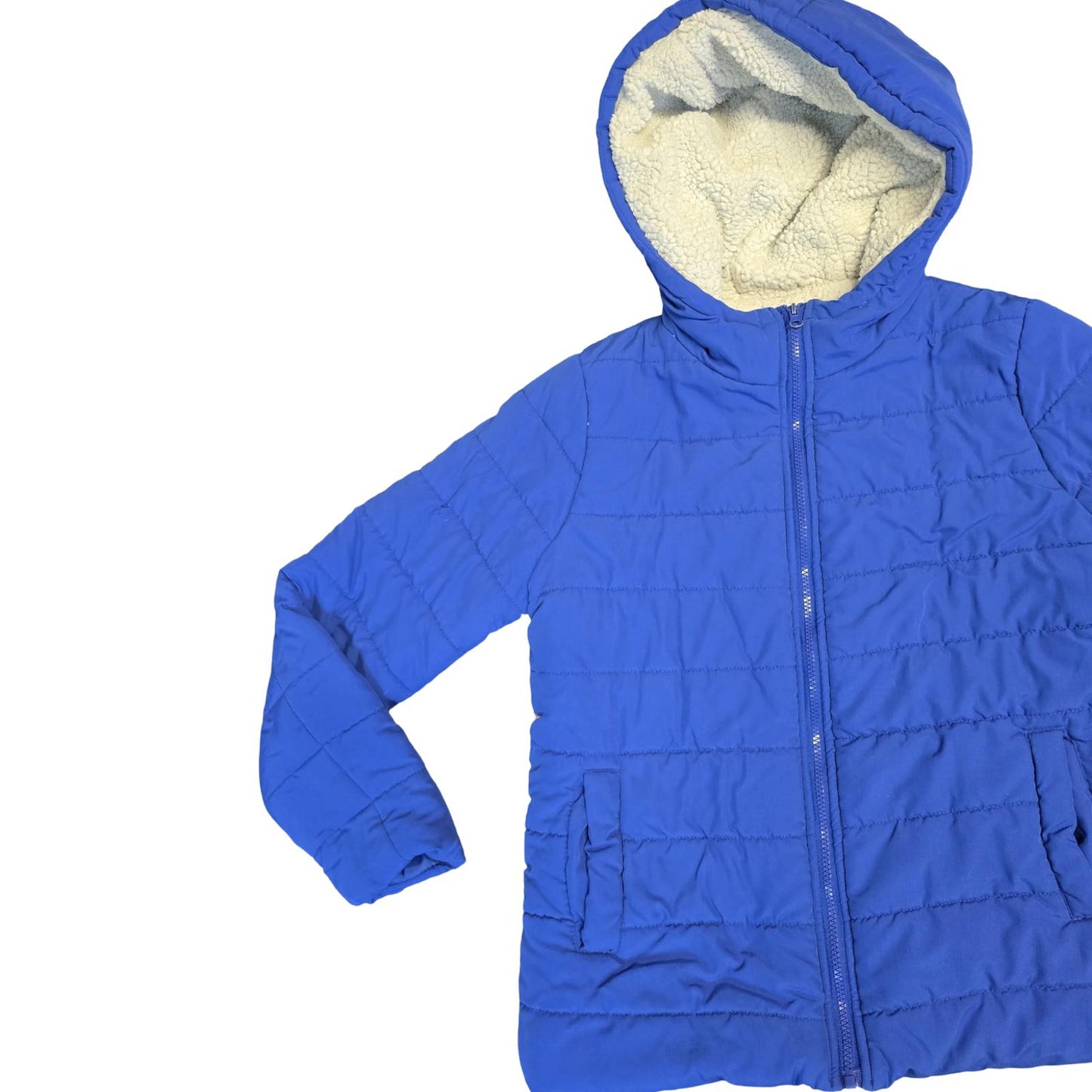 B.you Padded Coat Blue Size 14 Fleece Lined Puffer