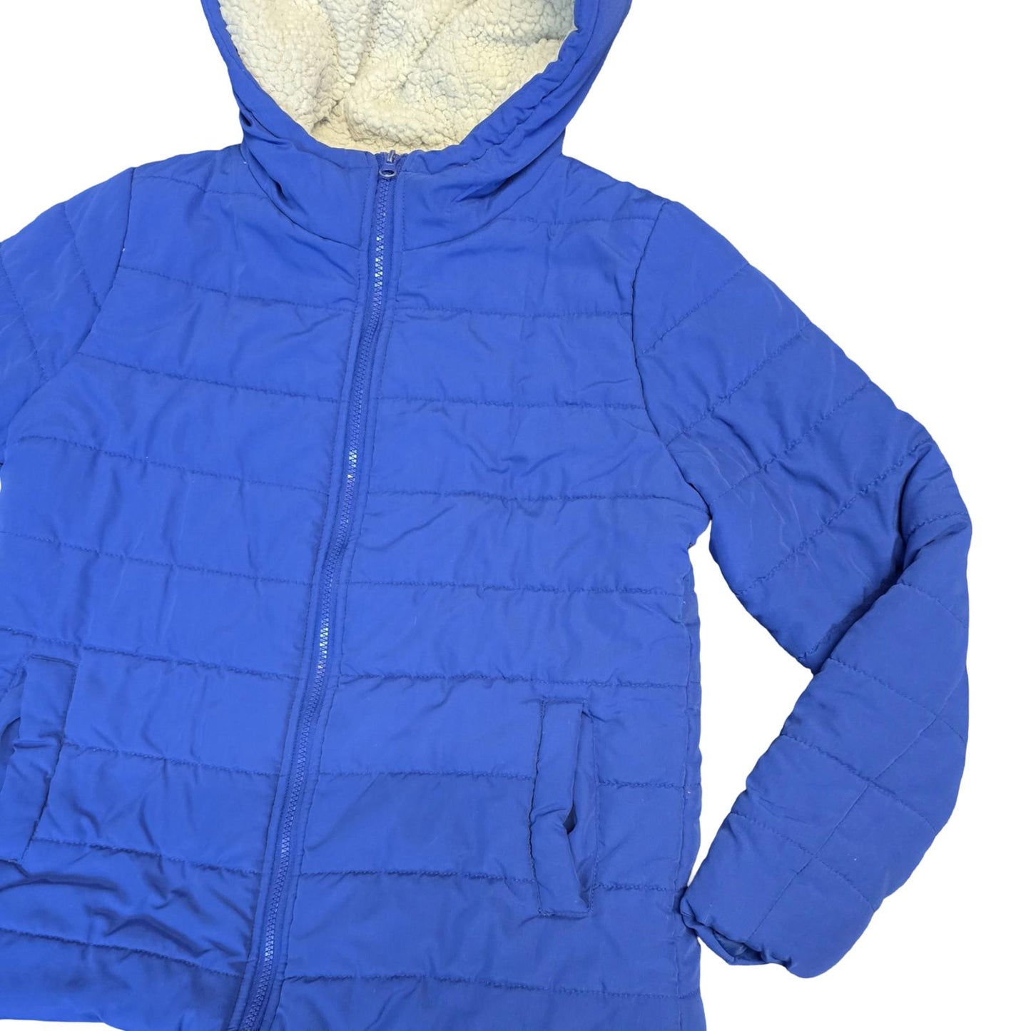 B.you Padded Coat Blue Size 14 Fleece Lined Puffer