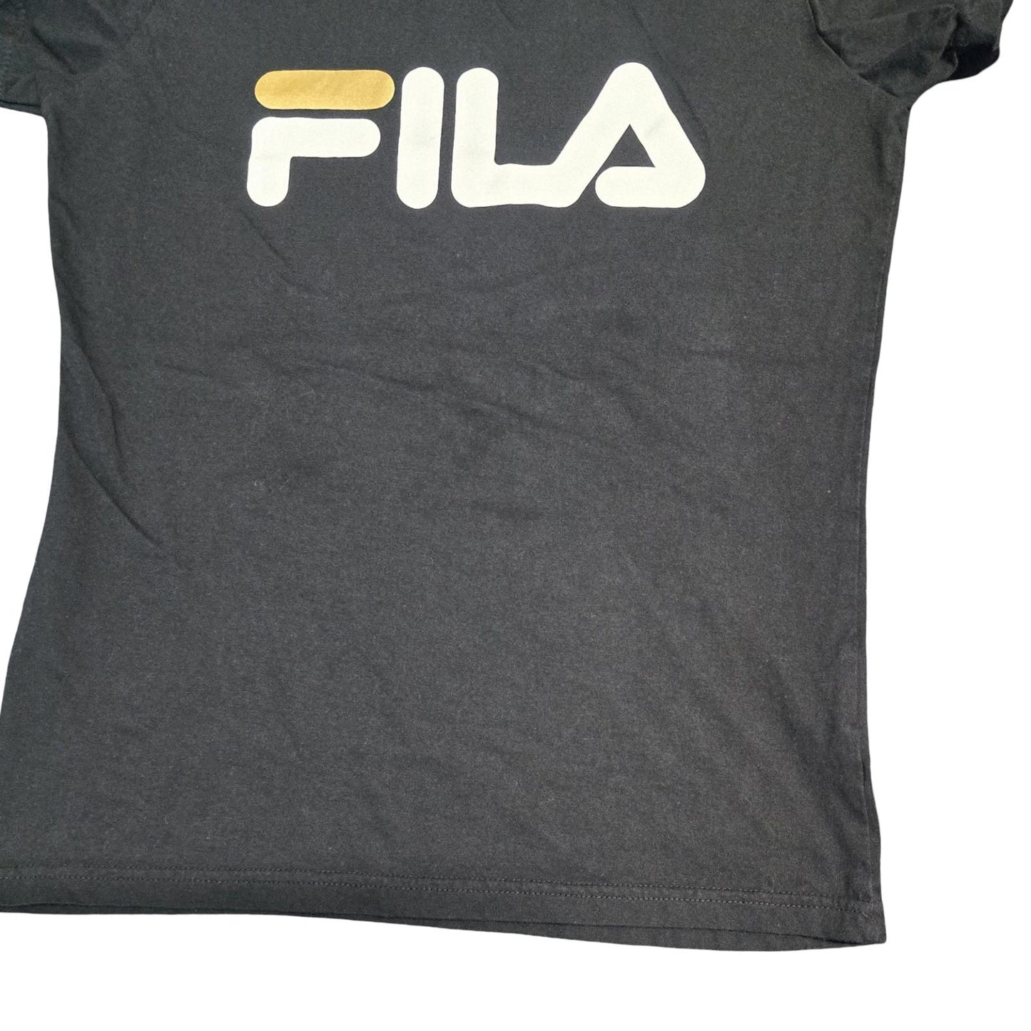 Fila T-shirt Black Size 8-10 Small Causal Short Sleeved