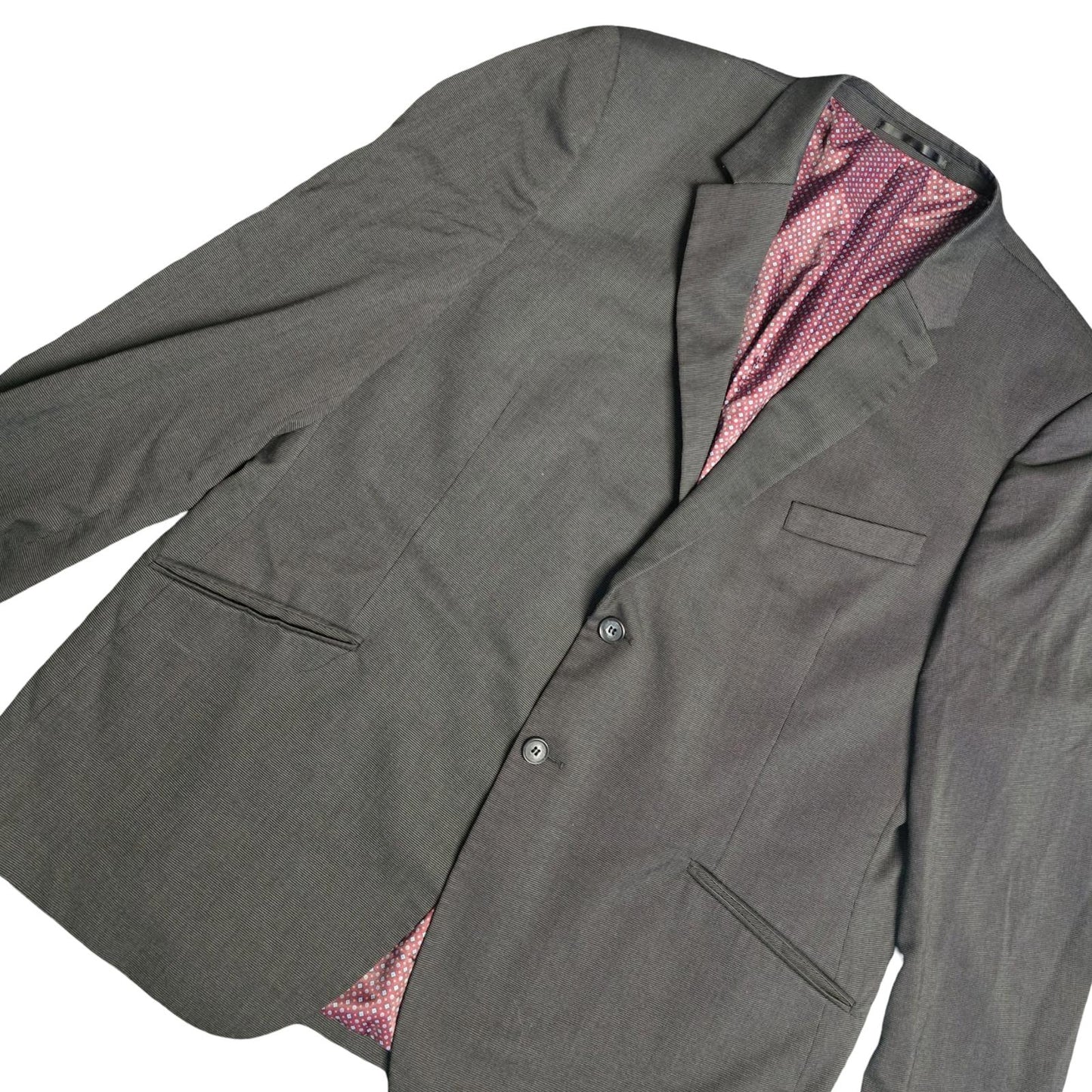 Brook Taverner Suit Jacket Dark Grey Size 50" Reg Formal Occasion Mens