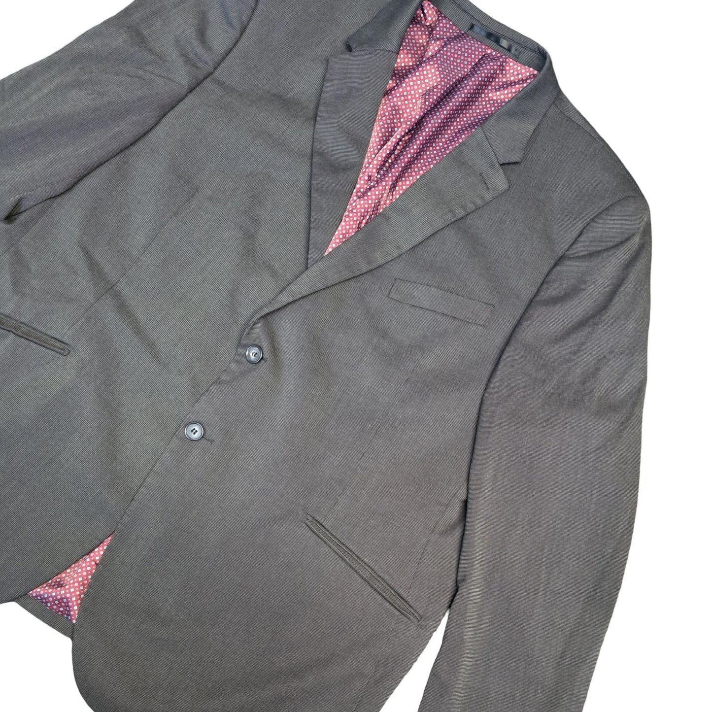 Brook Taverner Suit Jacket Dark Grey Size 50" Reg Formal Occasion Mens