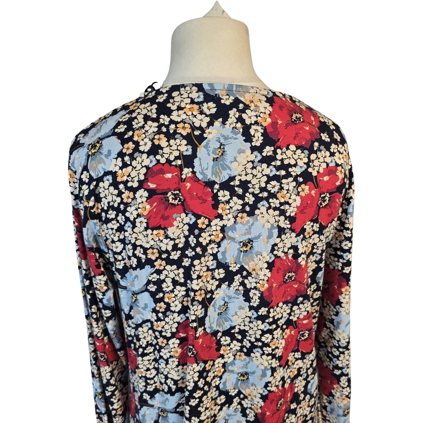 Tu Multicoloured Long Sleeve Longline T-Shirt  Size 14 Causal