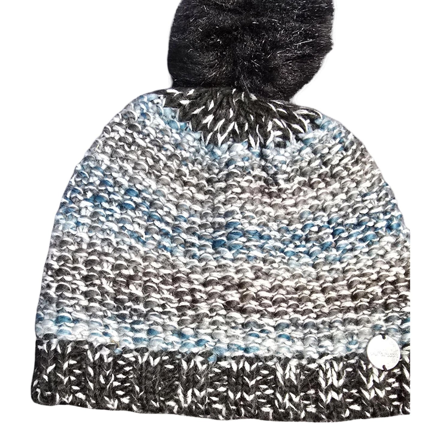 Regatta Green, Grey & Black Knitted Bobble Hat Women's