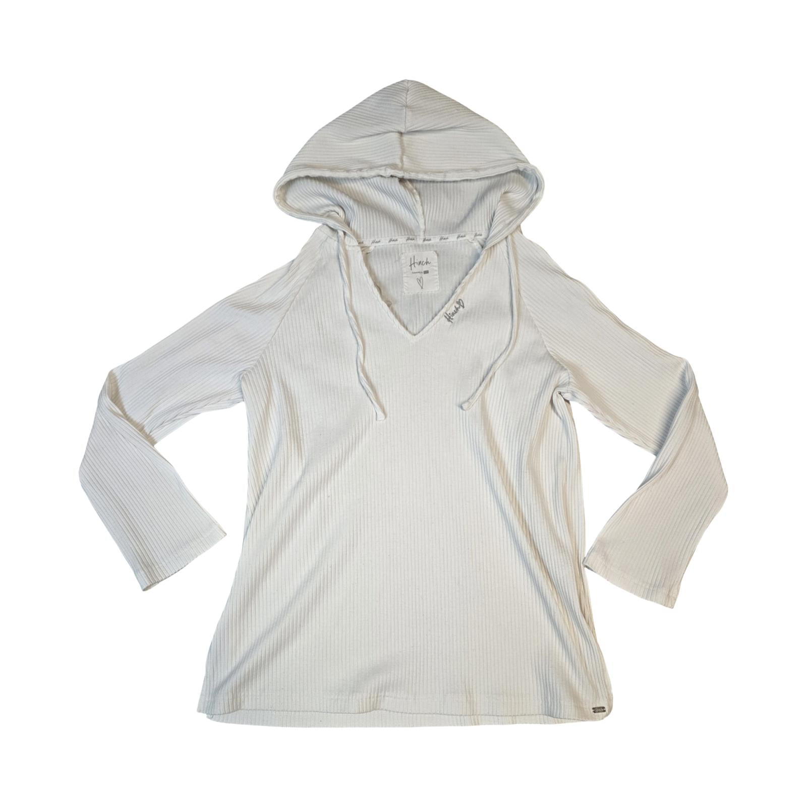 F&F Mrs Hinch White Ribbed Lightweight Hoodie Size 12-14