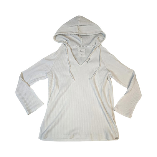 F&F Mrs Hinch White Ribbed Lightweight Hoodie Size 12-14
