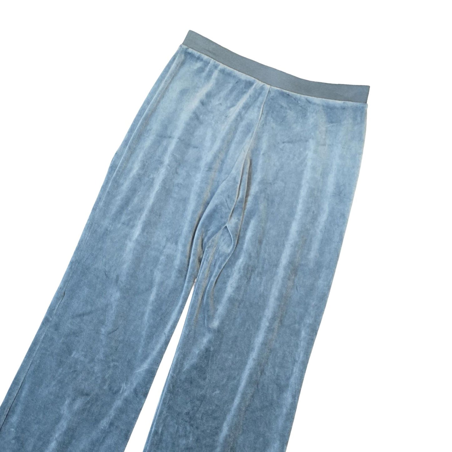 Marks & Spencer Tracksuit Bottoms Green Size 12 Velvet Flared Causal New