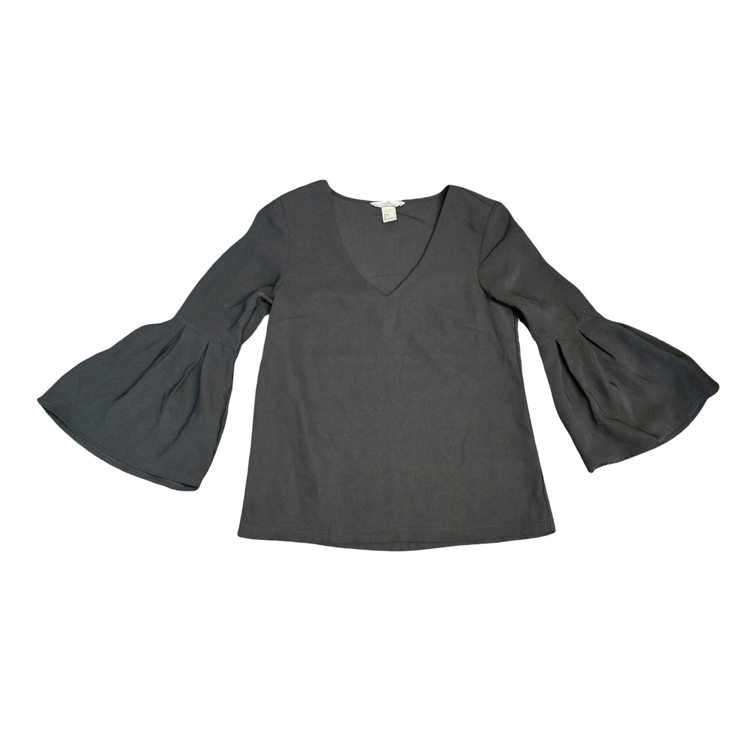 H&M Top Black Size 4/6 Flared Sleeve Work Causal