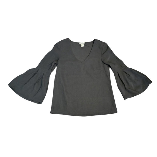 H&M Top Black Size 4/6 Flared Sleeve Work Causal