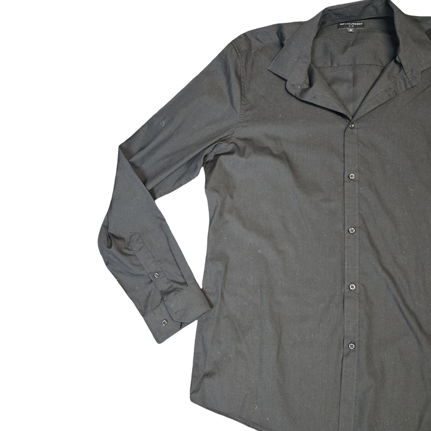 Taylor & Wright Slim Fit Shirt Black Collar 16" Workwear