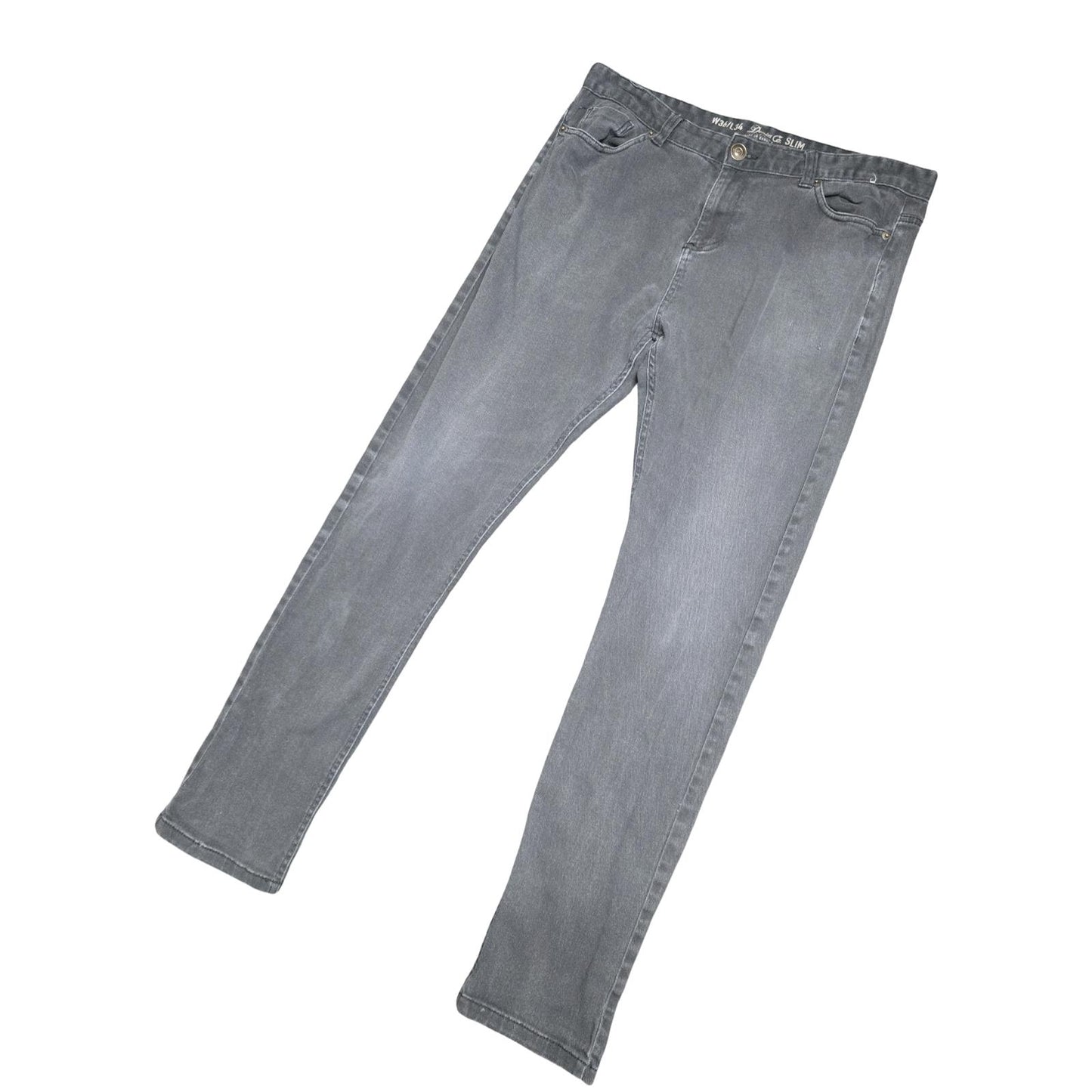 Primark Men’s Slim Jeans Dark Grey Size W36 L34