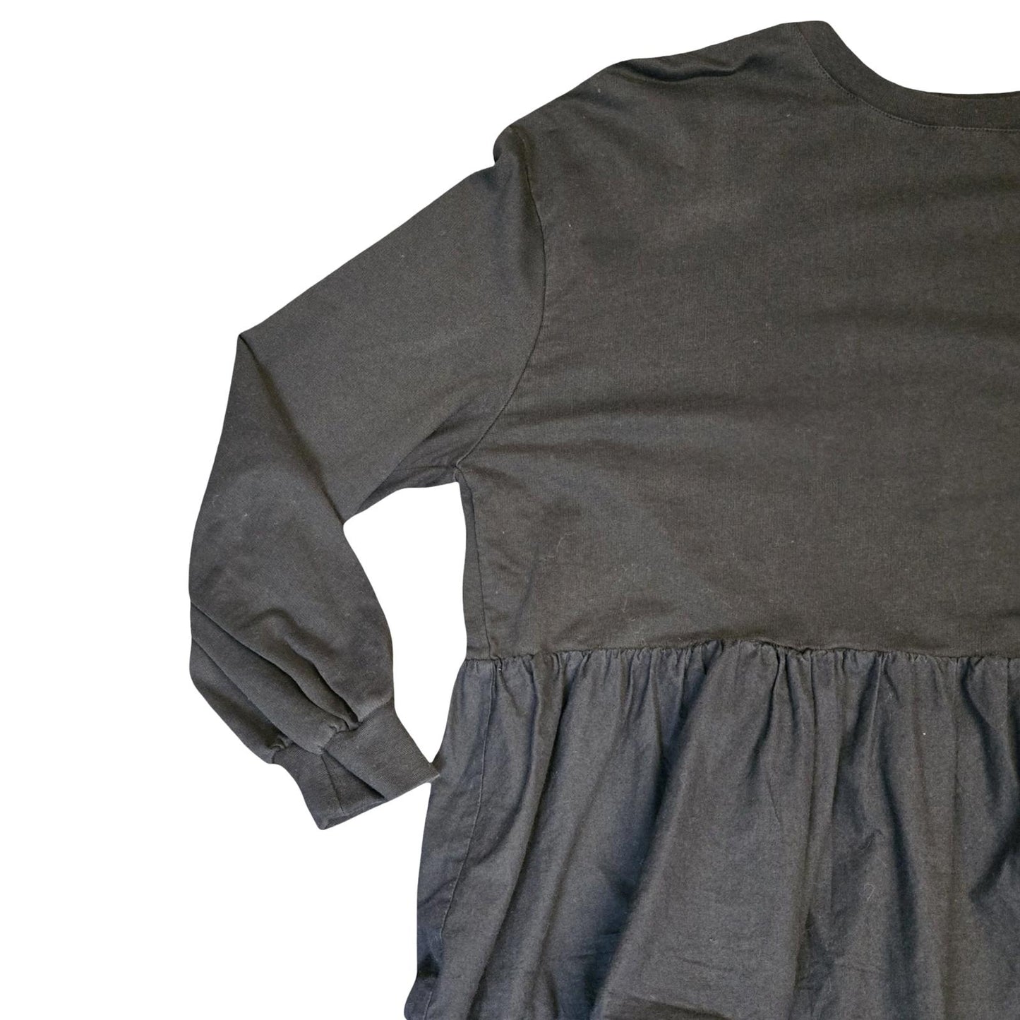 Boohoo Black Peplum Jumper Size 16 Lightweight Relaxed Fit