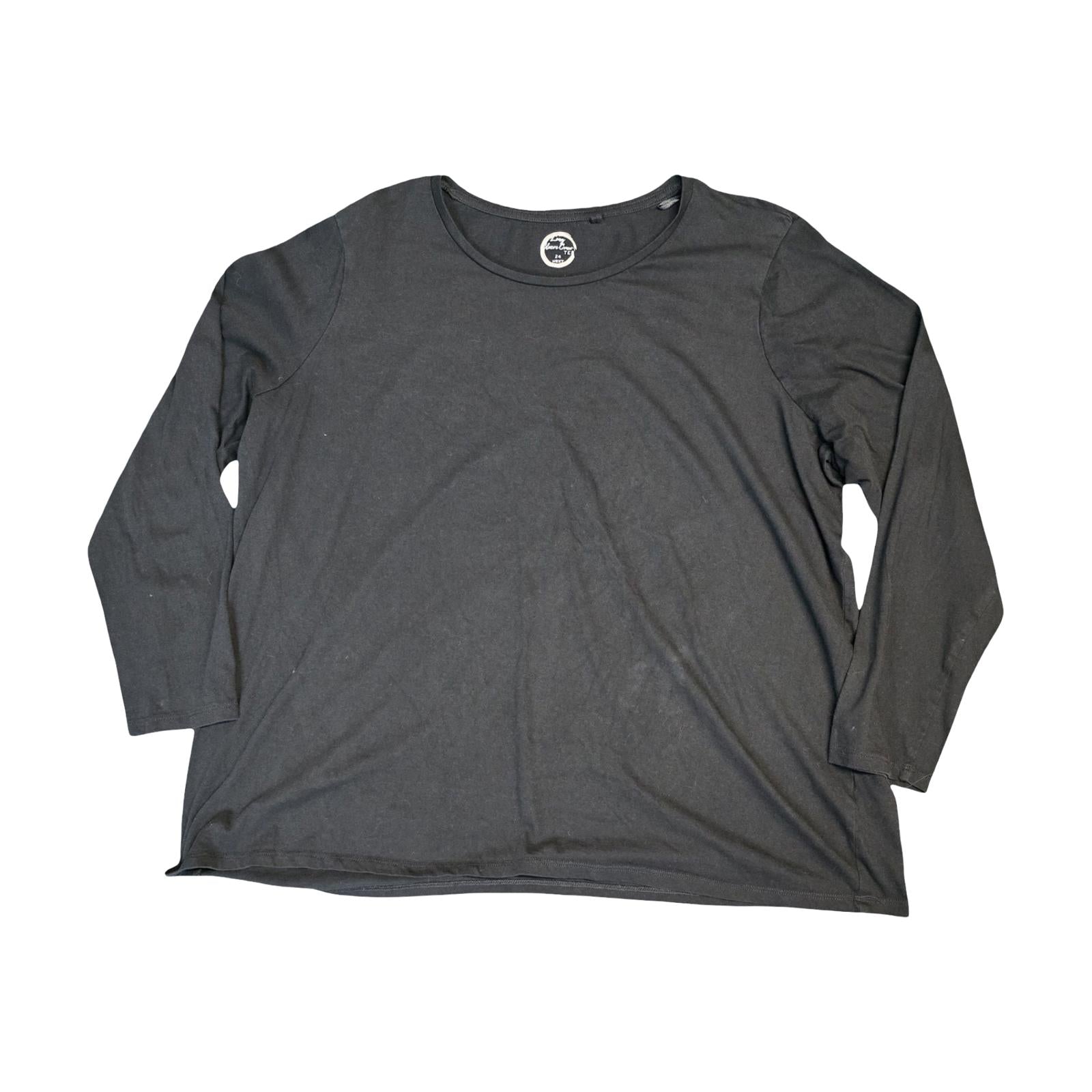 Next Black Long Sleeve Crew T-Shirt Size 24 Basic