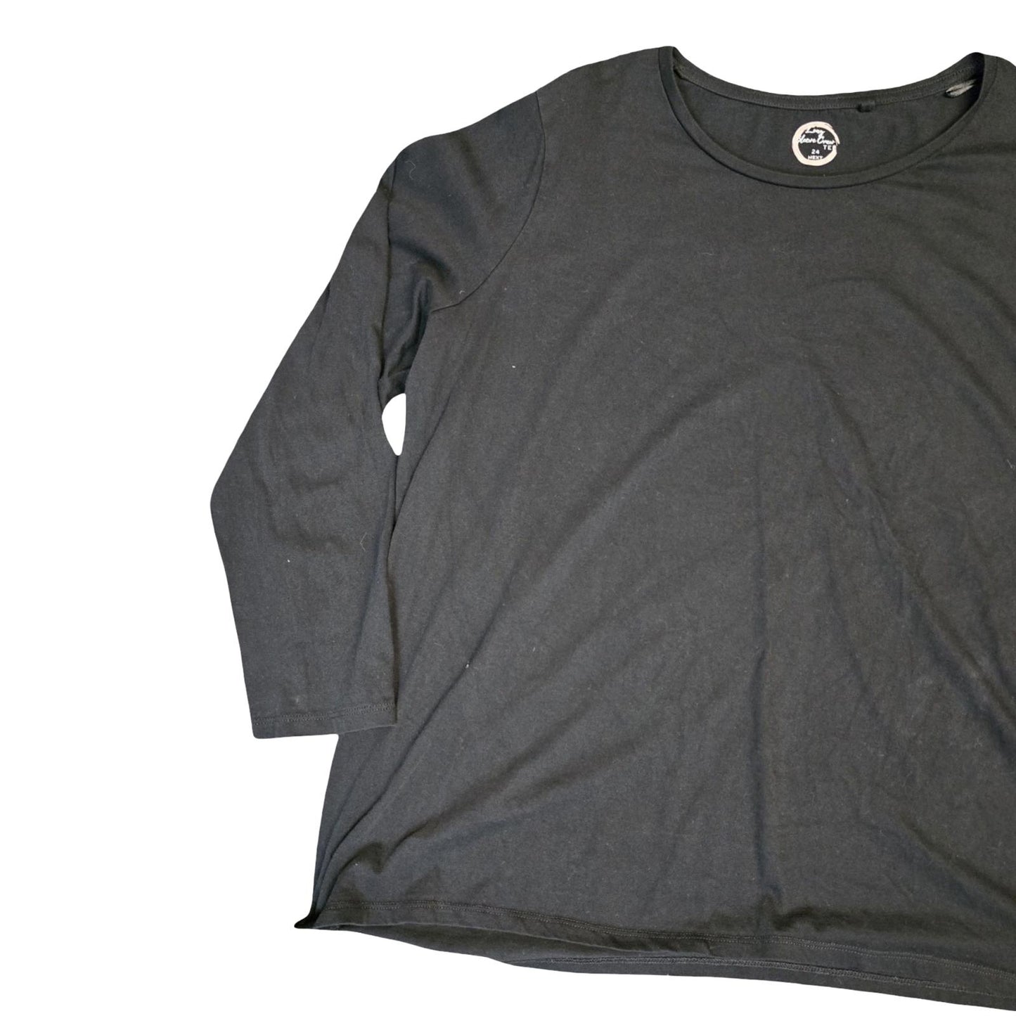 Next Black Long Sleeve Crew T-Shirt Size 24 Basic