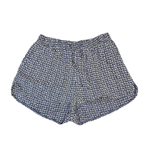 New Look Navy & White Floral Shorts Size 12 Drawstring Waist