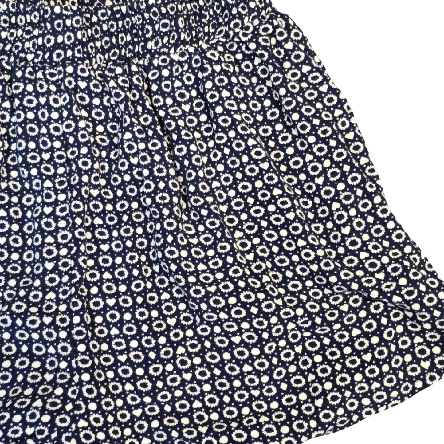 New Look Navy & White Floral Shorts Size 12 Drawstring Waist