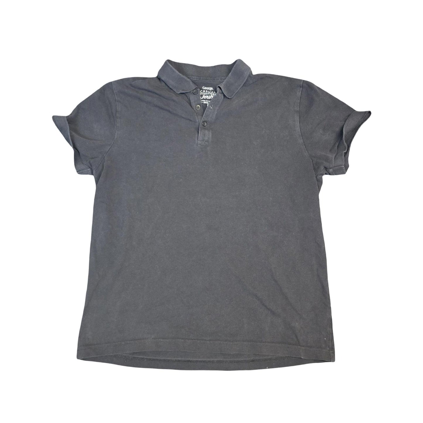 George Polo Shirt Black Size L 100% Cotton Casual Wear