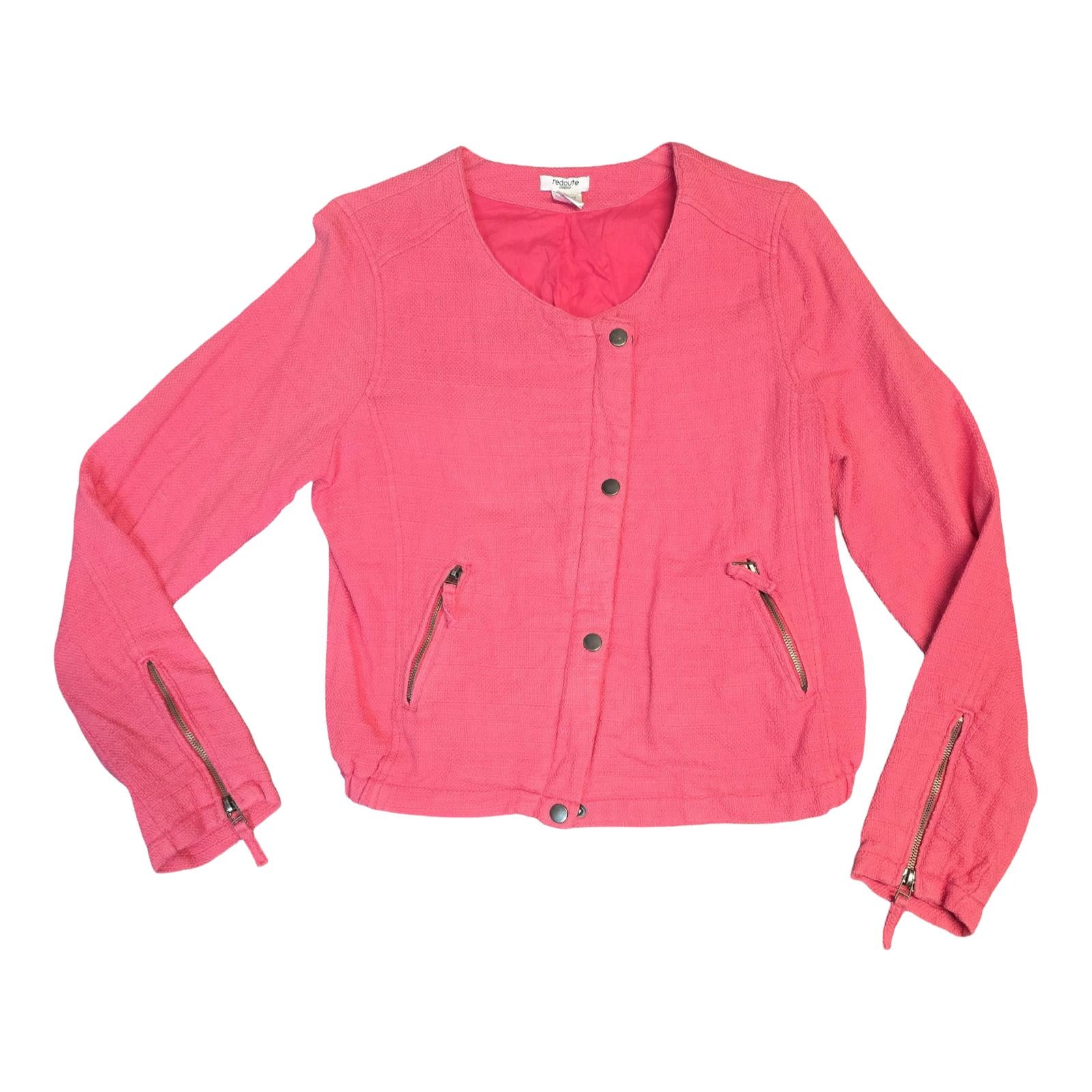 La Redoute Pink Zip-Up Blazer Jacket Size 14 Casual