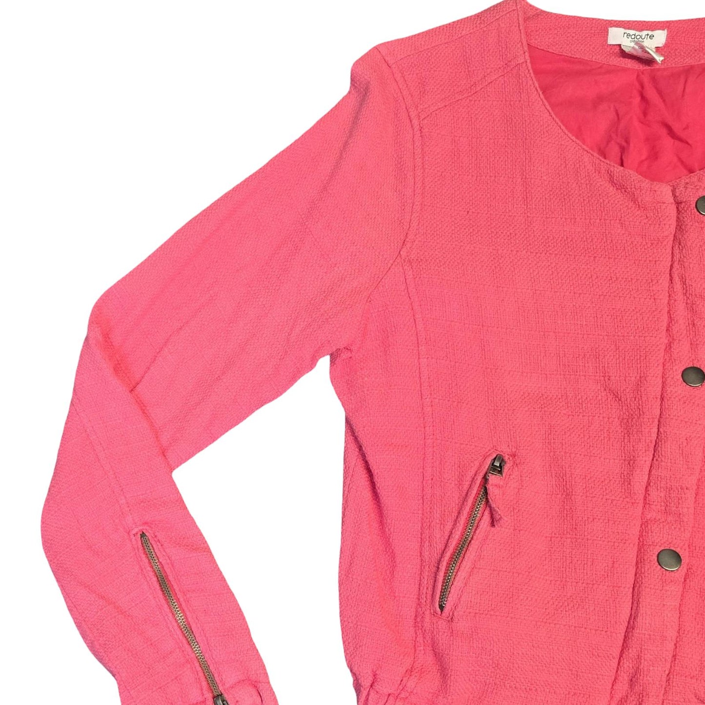 La Redoute Pink Zip-Up Blazer Jacket Size 14 Casual