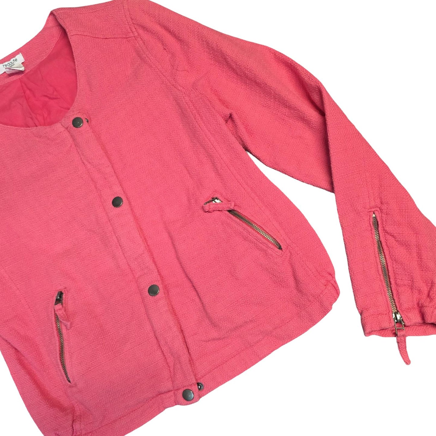 La Redoute Pink Zip-Up Blazer Jacket Size 14 Casual