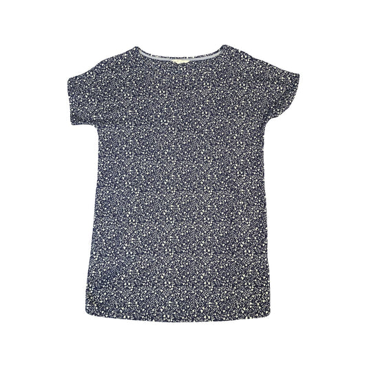 White Stuff Floral Tunic Dress Navy & White Size 10 Pockets Short Sleeve