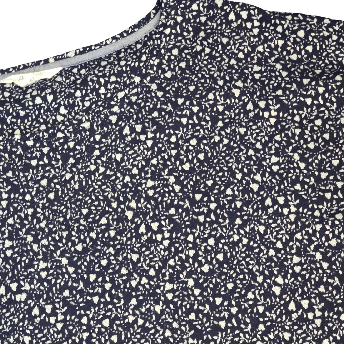 White Stuff Floral Tunic Dress Navy & White Size 10 Pockets Short Sleeve