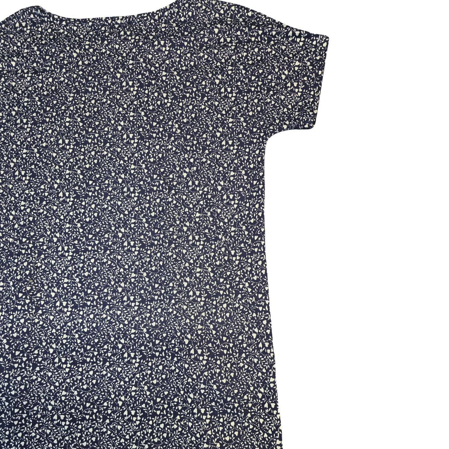 White Stuff Floral Tunic Dress Navy & White Size 10 Pockets Short Sleeve