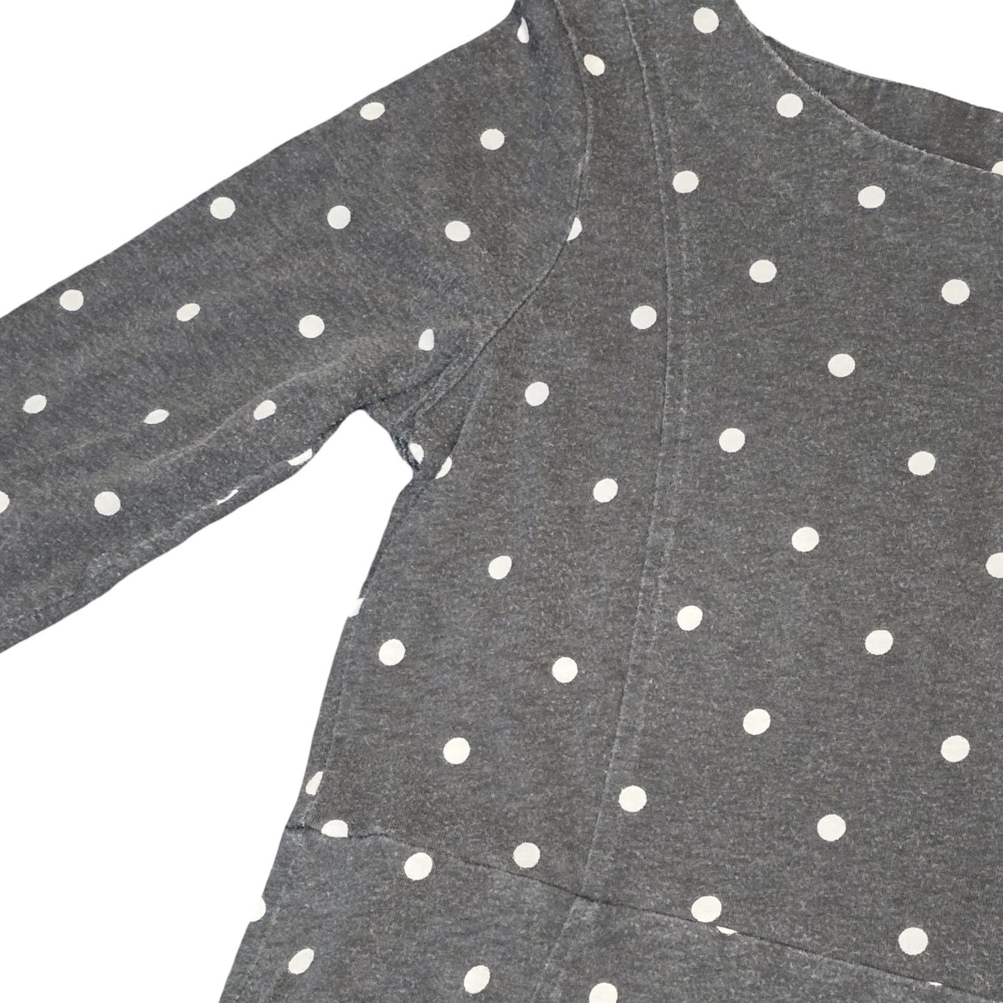 Joules Polka Dot Dress Black & White Size 10 Cotton Pockets 3/4 Sleeve