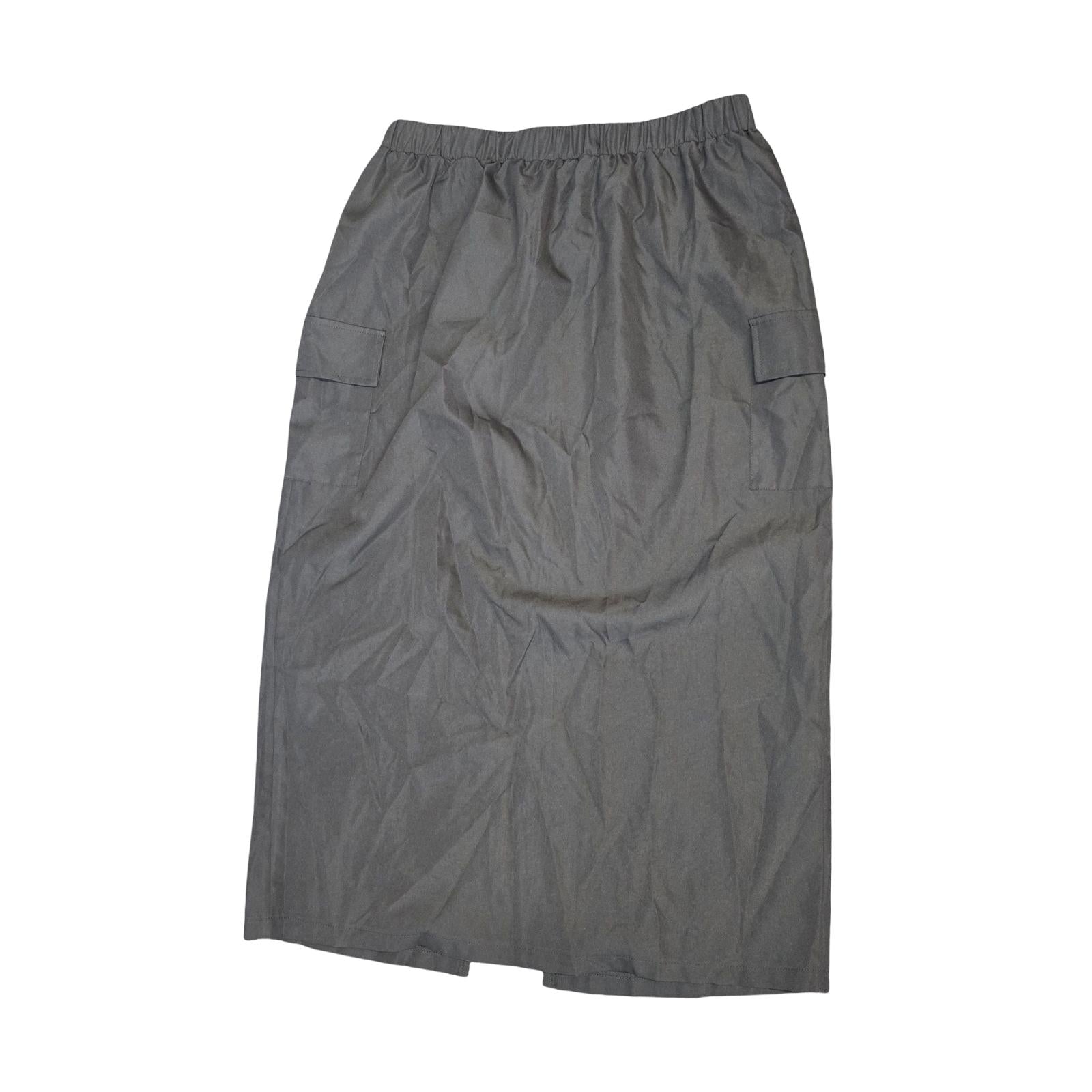 Shein Curve Black Cargo Maxi Skirt  Size 18/20 Elastic Waist