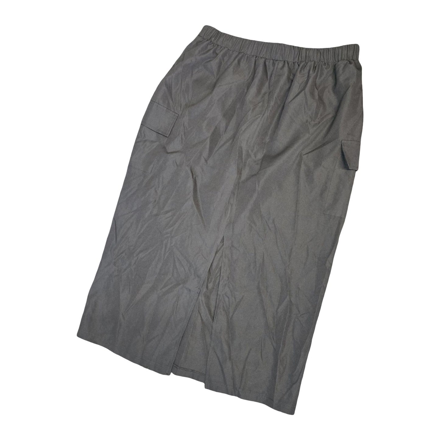 Shein Curve Black Cargo Maxi Skirt  Size 18/20 Elastic Waist