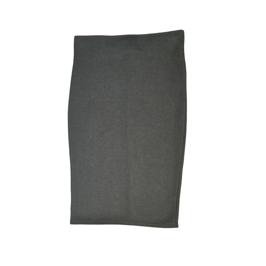 Primark Black Ribbed Bodycon Skirt  Size 10 Elasticated Waist Knee Length
