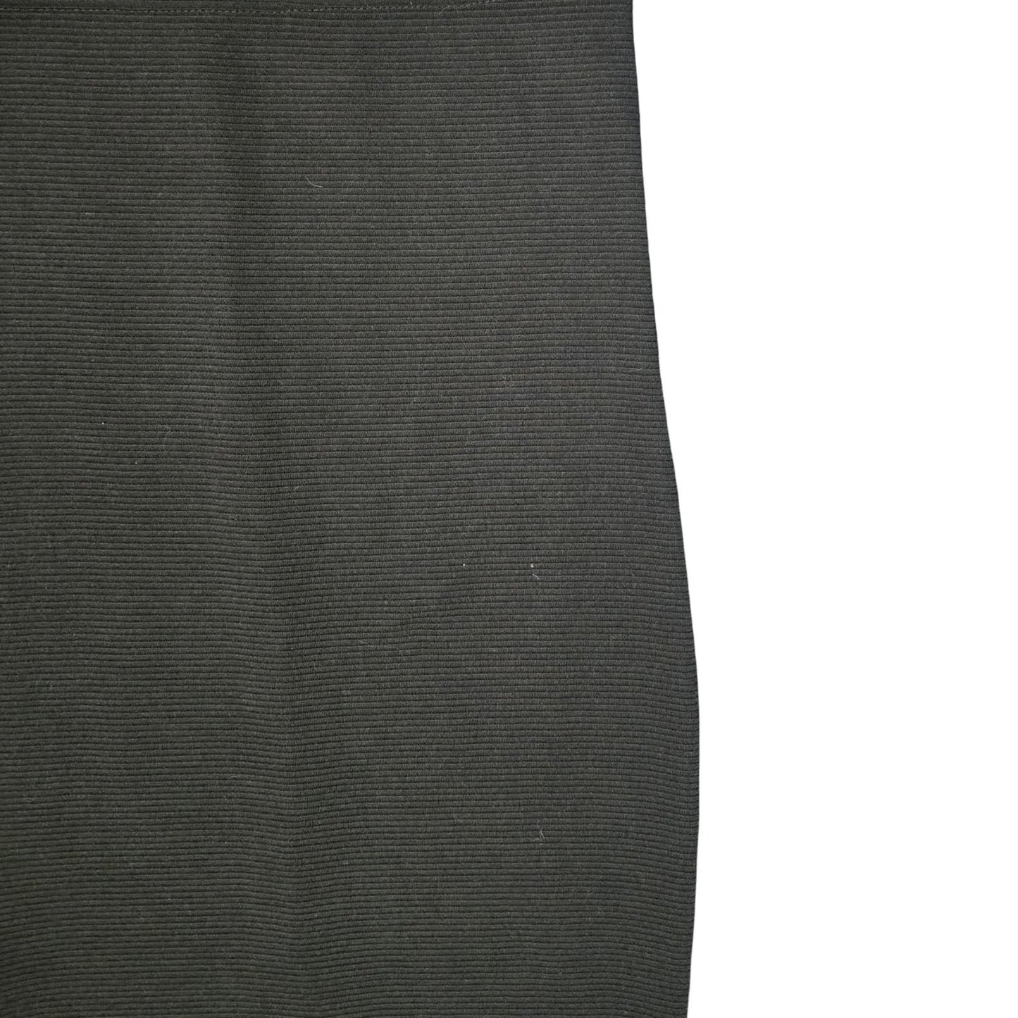 Primark Black Ribbed Bodycon Skirt  Size 10 Elasticated Waist Knee Length