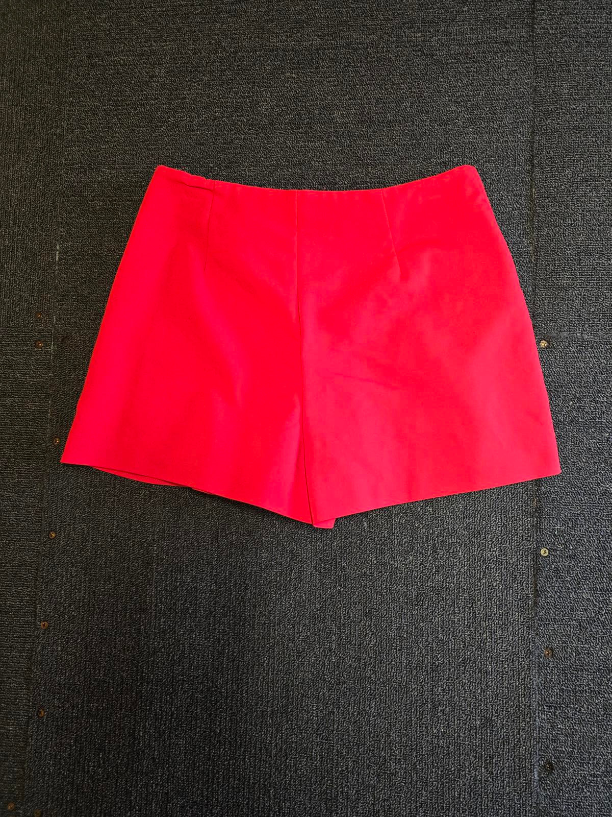 Zara Mini Skort Red S Size 6-8 Frill Detail Summer Party Wear