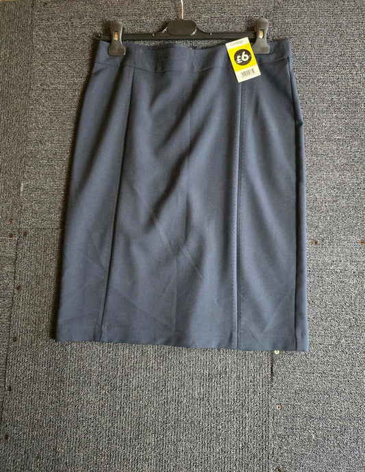 George Navy A-Line Knee Length Skirt Size 12 NWT