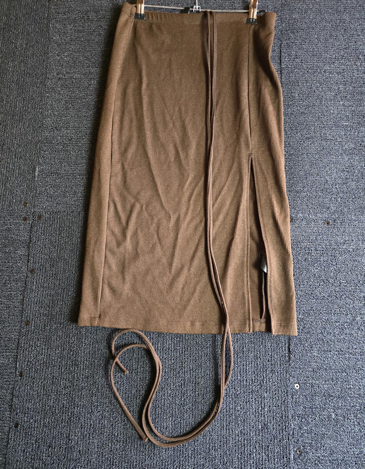 H&M brown glitter skirt size 8