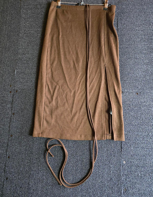 H&M brown glitter skirt size 8