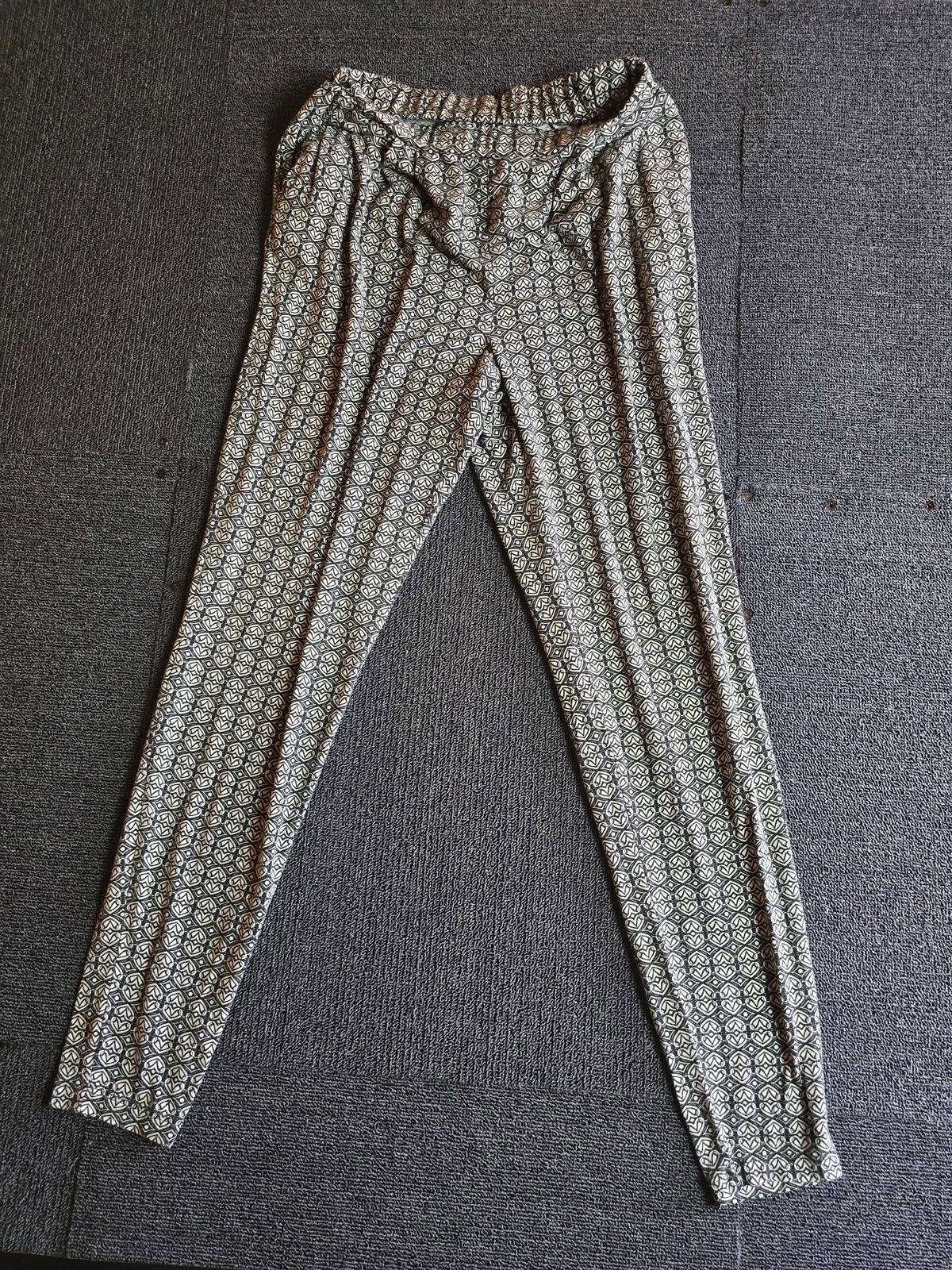 Matalan Patterned Trousers Black & White Size 10 Casual Lightweight