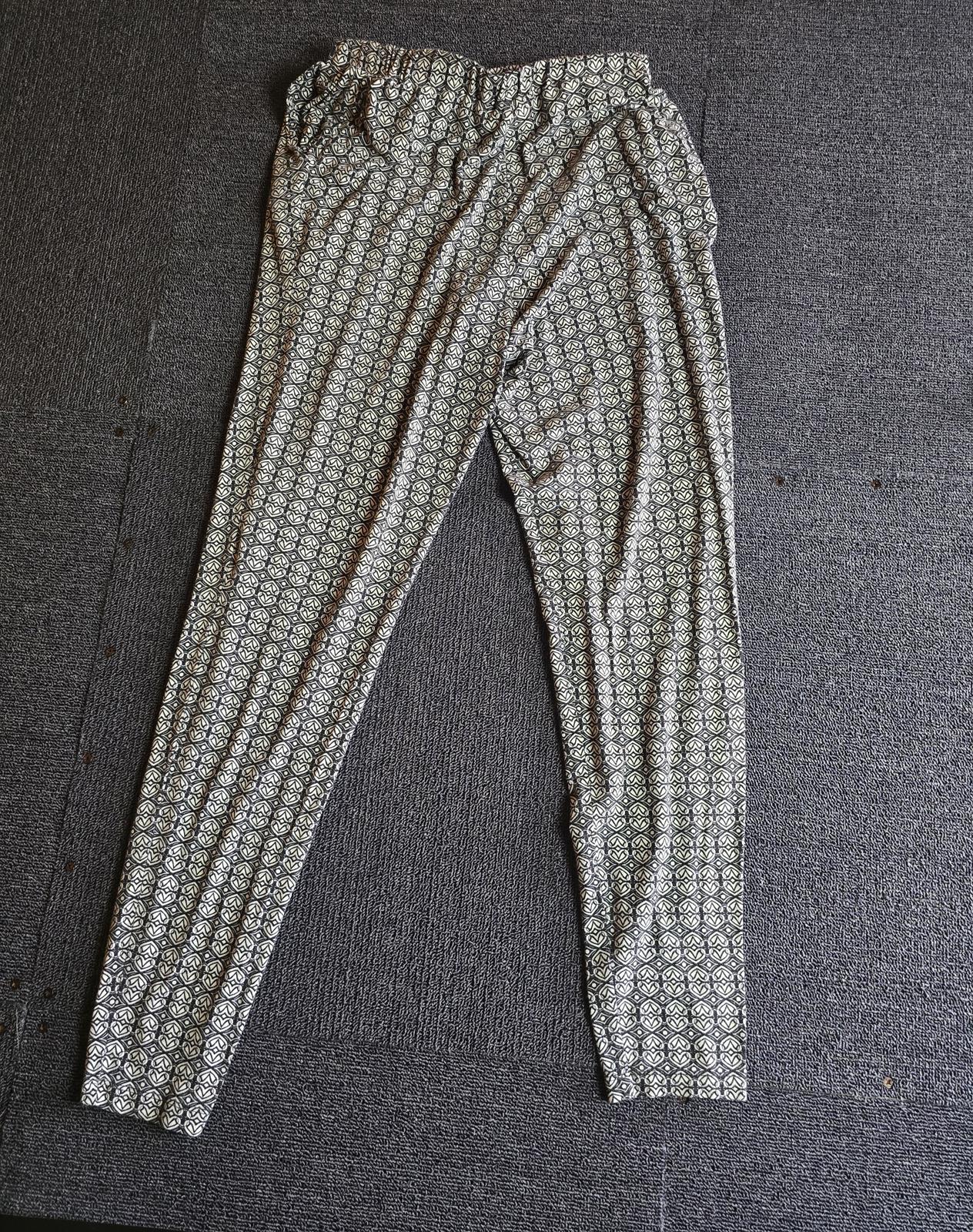 Matalan Patterned Trousers Black & White Size 10 Casual Lightweight