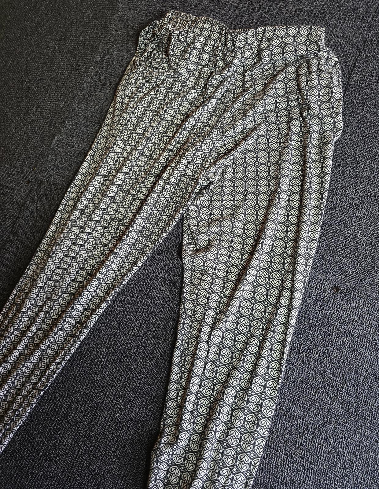 Matalan Patterned Trousers Black & White Size 10 Casual Lightweight