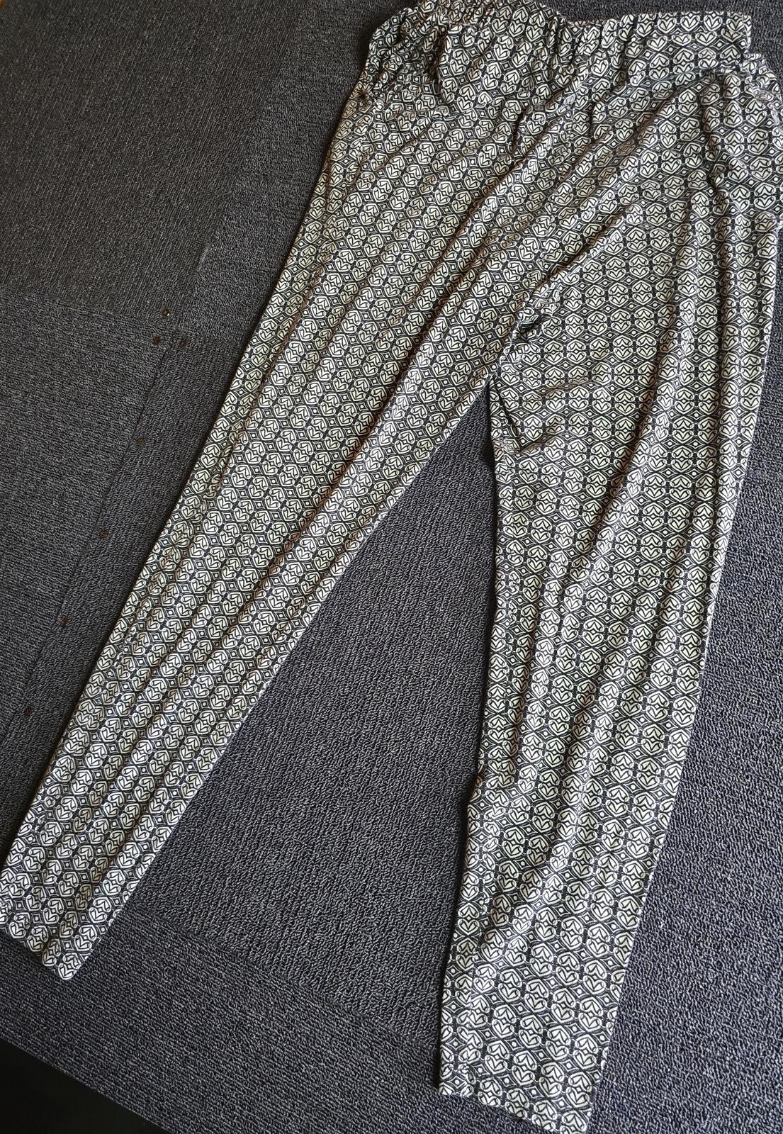 Matalan Patterned Trousers Black & White Size 10 Casual Lightweight