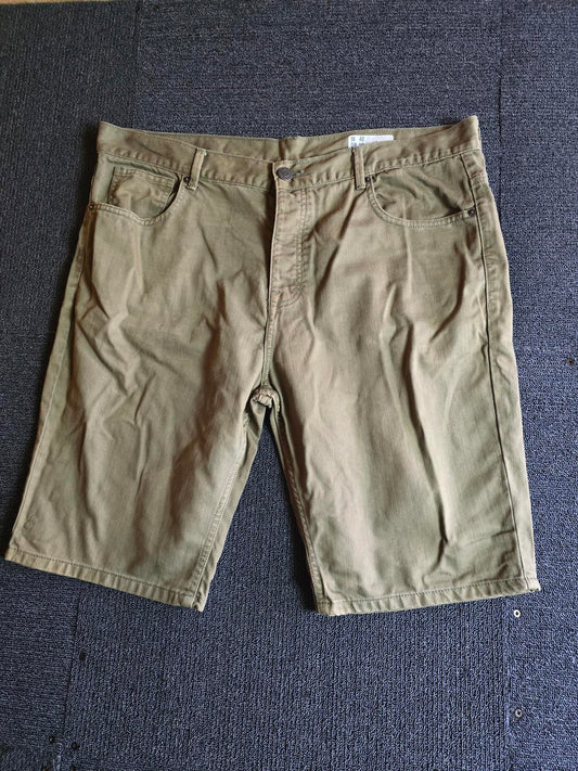 Primark Men’s Denim Shorts Khaki Size 40W Slim Fit Casual