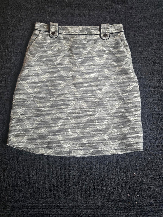 Tu black & grey mini skirt size 8